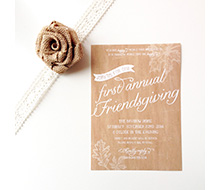 Rustic Thanksgiving Friendsgiving Printable Invitation